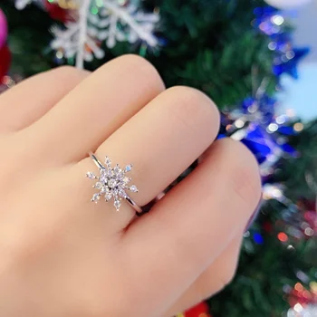 Turning snowflake ring 100% s925 sterling silver rotatable rotating ring simple christmas adjustable index finger ring female zi
Turning snowflake ring 100% s925 sterling silver rotatable rotating ring simple christmas adjustable index finger ring female zi