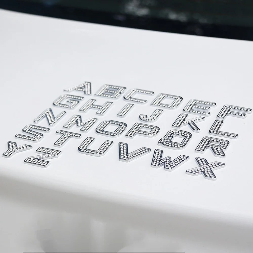 Car Rhinestone Silver Metal 3d Auto Stickers Removable Body Decals Diy Emblems Badge Digital Letters Numbers For Motorcycle
Car Rhinestone Silver Metal 3d Auto Stickers Removable Body Decals Diy Emblems Badge Digital Letters Numbers For Motorcycle