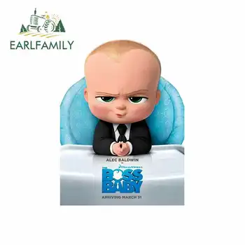 

EARLFAMILY 13cm x 9.6cm For The Boss Baby Movie Novelty Decal VAN SUV GTR Decoration Car Assessoires Creative Stickers
