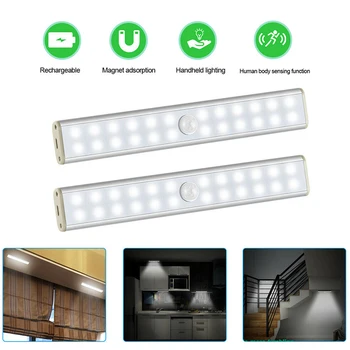 24 LED Under Cabinet Light Motion Sensor USB Rechargeable Wireless Closet Lights Human Body Infrared Sensor Lights For Closet
24 LED Under Cabinet Light Motion Sensor USB Rechargeable Wireless Closet Lights Human Body Infrared Sensor Lights For Closet