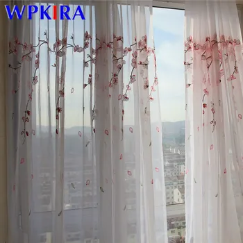 Elegant Tulle Curtains Embroidery Peach Blossom Window Screen Living Room Balcony Kitchen Drape Panel Window Blinds X-AD559#30
Elegant Tulle Curtains Embroidery Peach Blossom Window Screen Living Room Balcony Kitchen Drape Panel Window Blinds X-AD559#30