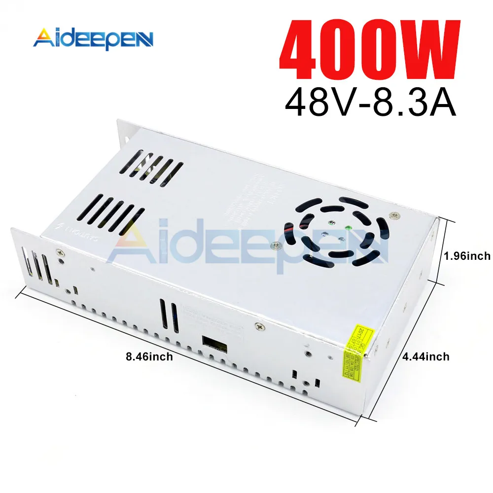 

DC 48V 8.3A 400W Switching Power Adapter 48V 8.3A 400 Watts Voltage Converter Regulated Switch Power Supply for LED