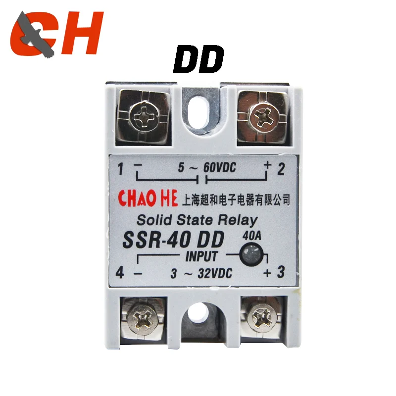 SSR- 25DD 40DD 60DD 80DD SSR Single Phase DC Control DC Heat Sink 3-32VDC To 5-220VDC25A 40A 60A 80ADD Solid State Relay
SSR- 25DD 40DD 60DD 80DD SSR Single Phase DC Control DC Heat Sink 3-32VDC To 5-220VDC25A 40A 60A 80ADD Solid State Relay