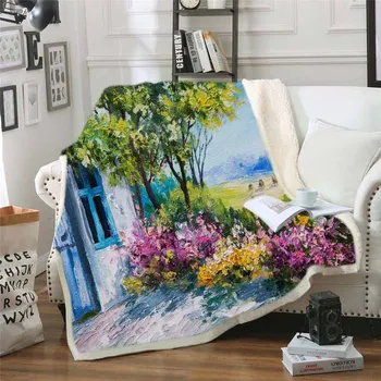 Oil Painting Natural Forest Blanket For Adults Cotton And Plush Sofa Bed Blanket Winter Warm Bedspread Bed Cover Throw Blankets 
Oil Painting Natural Forest Blanket For Adults Cotton And Plush Sofa Bed Blanket Winter Warm Bedspread Bed Cover Throw Blankets