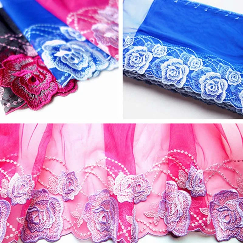 15Meters Rose Flowers Ribbon Tape Lace Trim DIY Embroidered Home Textile Sewing Decoration Black Watermelon Red Fabric
15Meters Rose Flowers Ribbon Tape Lace Trim DIY Embroidered Home Textile Sewing Decoration Black Watermelon Red Fabric