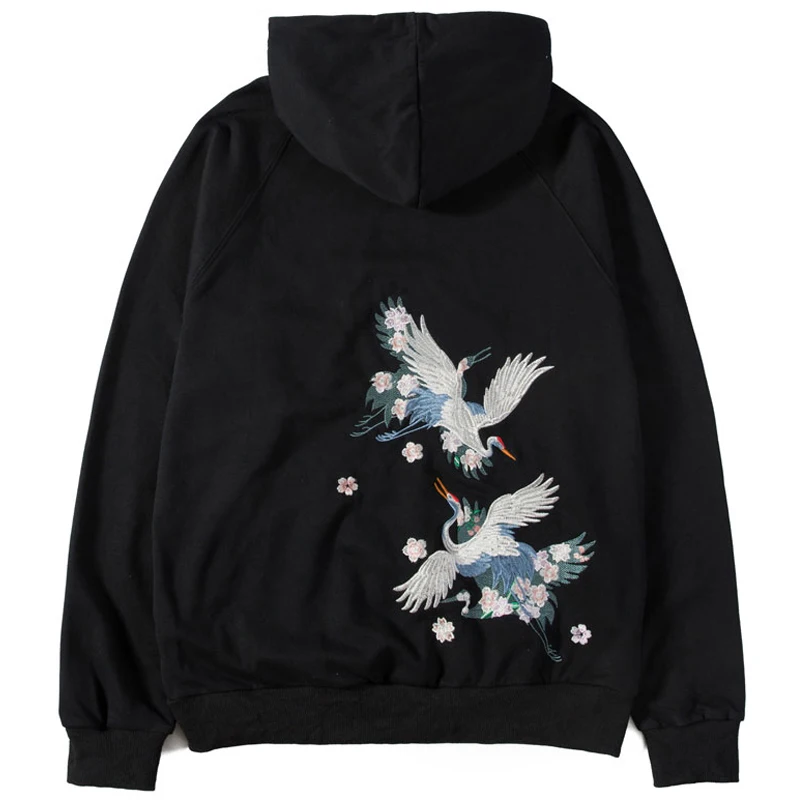 Embroidered Cranes Cherry Blossoms Thin Sweatshirts Pullover Hoodies Harajuku Streetwear Hooded Sweatshirt Casual Tops J930
Embroidered Cranes Cherry Blossoms Thin Sweatshirts Pullover Hoodies Harajuku Streetwear Hooded Sweatshirt Casual Tops J930