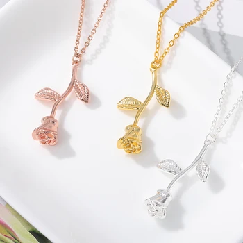 Rose Flower Necklace Stainless Steel Gold Color Pendant Necklace Women Boho Jewelry Party Gift Aesthetic Fashion Choker 
Rose Flower Necklace Stainless Steel Gold Color Pendant Necklace Women Boho Jewelry Party Gift Aesthetic Fashion Choker