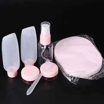 7Pcs Travel Empty Bottles Set Refillable Cosmetic Containers Squeezable Tube Cream Box Dispenser Facial Cleansing Sponge
7Pcs Travel Empty Bottles Set Refillable Cosmetic Containers Squeezable Tube Cream Box Dispenser Facial Cleansing Sponge