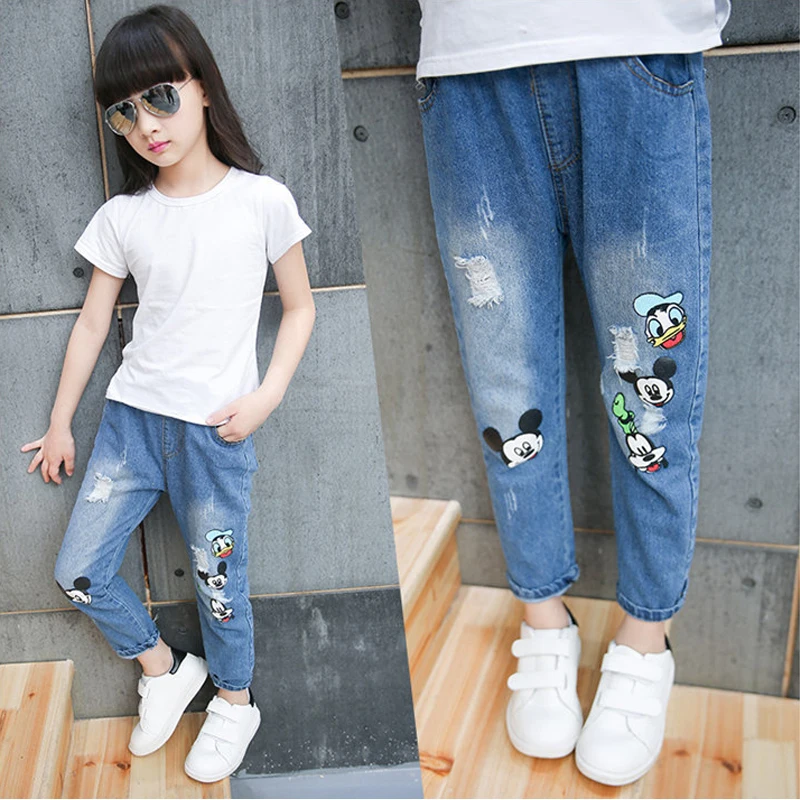 New Girls Jeans Kids Cute Cartoon Mickey Pattern Jeans spring Autumn fashion sports Children Pants Casual Trouses Baby GirlJeans
New Girls Jeans Kids Cute Cartoon Mickey Pattern Jeans spring Autumn fashion sports Children Pants Casual Trouses Baby GirlJeans