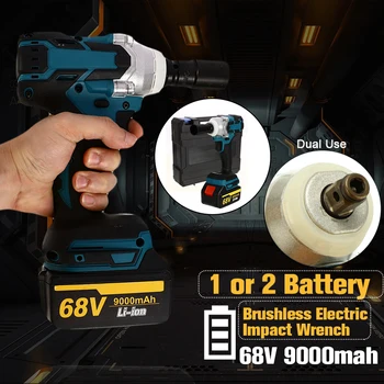 68V Brushless Lithium-ion Electric Impact Wrench Motor 9000mah 320n.m Dual Use Electric Power Tools EU Plug
68V Brushless Lithium-ion Electric Impact Wrench Motor 9000mah 320n.m Dual Use Electric Power Tools EU Plug
