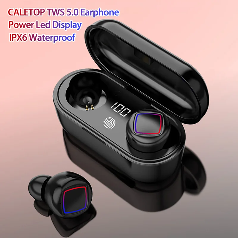 CALETOP Bluetooth 5.0 Wireless Earphone Power LED Display IPX6 Waterproof Earbuds with Microphone Handsfree 400mAh Charging Case
CALETOP Bluetooth 5.0 Wireless Earphone Power LED Display IPX6 Waterproof Earbuds with Microphone Handsfree 400mAh Charging Case