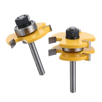 2pcs 6.35mm Tongue & Groove Router Bit Set 1/4" Shank T-type 3-tooth Mortise Cutter Woodwoorking Grove Tool Parts
2pcs 6.35mm Tongue & Groove Router Bit Set 1/4" Shank T-type 3-tooth Mortise Cutter Woodwoorking Grove Tool Parts