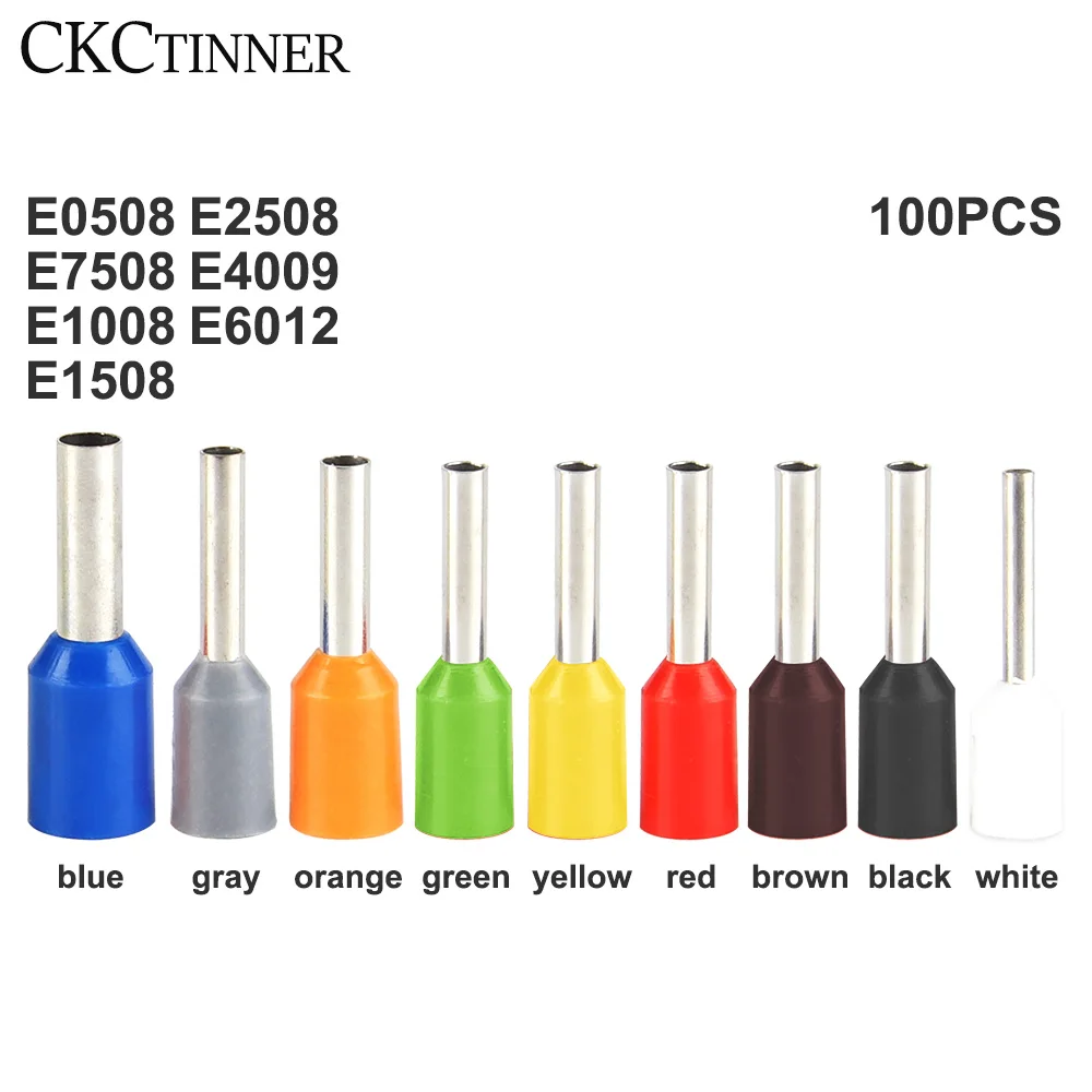 100pcs Insulated Ferrules Terminal Block E0508 E1008 E1508 E2508Cord End Wire Connector Electrical Crimp Terminator Wire For 6mm
100pcs Insulated Ferrules Terminal Block E0508 E1008 E1508 E2508Cord End Wire Connector Electrical Crimp Terminator Wire For 6mm