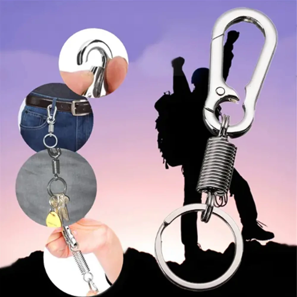 Key Ring Spring Gourd Buckle Belt Clip Loop Metal Key Chain Men Fashion Car-styling Stainless Steel Car Keychain
Key Ring Spring Gourd Buckle Belt Clip Loop Metal Key Chain Men Fashion Car-styling Stainless Steel Car Keychain