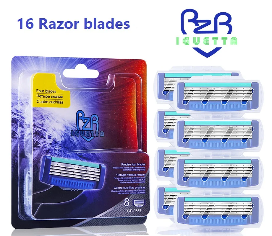 16 pcs/pack. High quality Men Razor blade facial care shaving cassettes men shaving blades Compatible gillettee Mache 3
16 pcs/pack. High quality Men Razor blade facial care shaving cassettes men shaving blades Compatible gillettee Mache 3