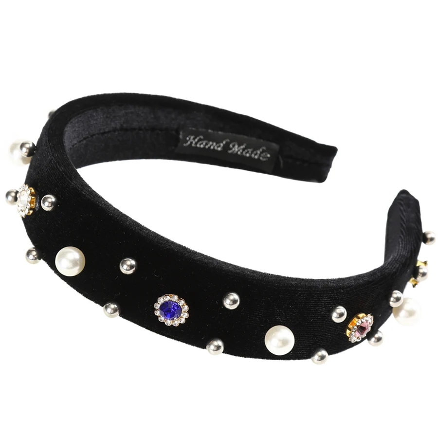 Haimeikang Fashion Head Hoop Rhinestone Pearl Padded Winter Headdress European and American Style Sponge Wide Side Hair Hoop
Haimeikang Fashion Head Hoop Rhinestone Pearl Padded Winter Headdress European and American Style Sponge Wide Side Hair Hoop