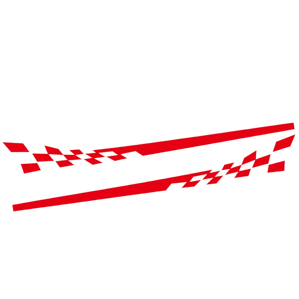 2pcs Car Body Kit Checkered Flag Side Stripes Decorations Red 200x25cm 2pcs Car Body Kit Checkered Flag Side Stripes Decorations Red 200x25cm