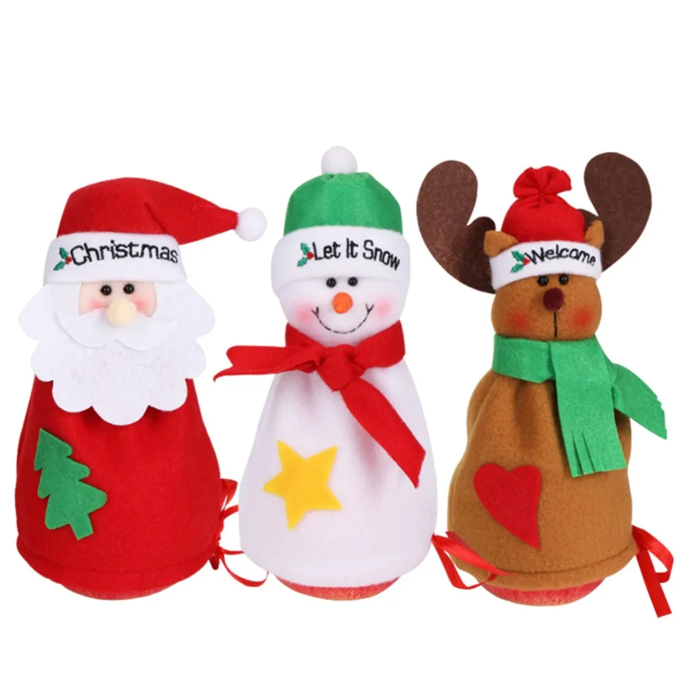 christmas apple bag candy bag old man snowman elk