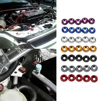 High Quality General 10pcs Aluminum M6 JDM Car Modified Hex Fasteners Fender Washer Bumper Engine Concave Screws Car-styling 
High Quality General 10pcs Aluminum M6 JDM Car Modified Hex Fasteners Fender Washer Bumper Engine Concave Screws Car-styling