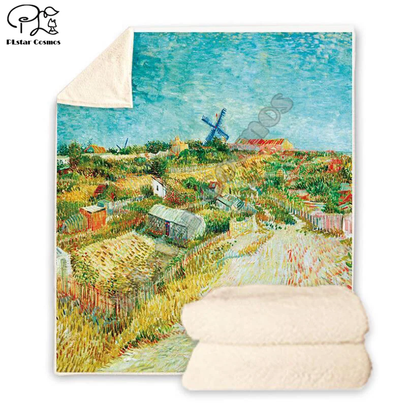 Plstar Cosmos Van Gogh Oil Painting funny character Blanket 3D print Sherpa Blanket on Bed Home Textiles Dreamlike style-4
Plstar Cosmos Van Gogh Oil Painting funny character Blanket 3D print Sherpa Blanket on Bed Home Textiles Dreamlike style-4
