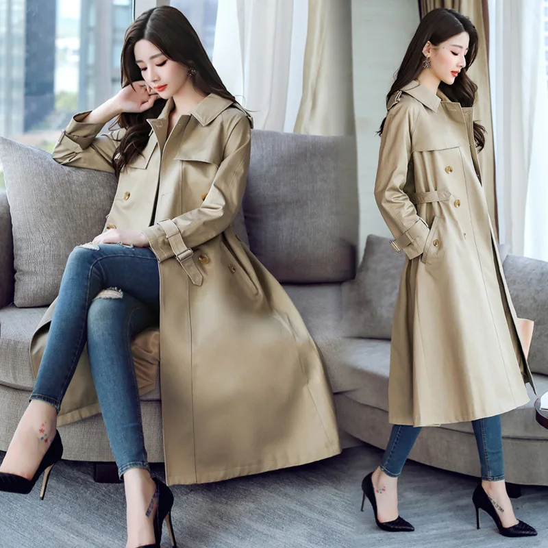 Mid-length Slim Fit Button Pocket Bandage Cloth Long Sleeve 2018 Autumn Double Breasted Suit Collar Commuting Solid Color Trench
Mid-length Slim Fit Button Pocket Bandage Cloth Long Sleeve 2018 Autumn Double Breasted Suit Collar Commuting Solid Color Trench