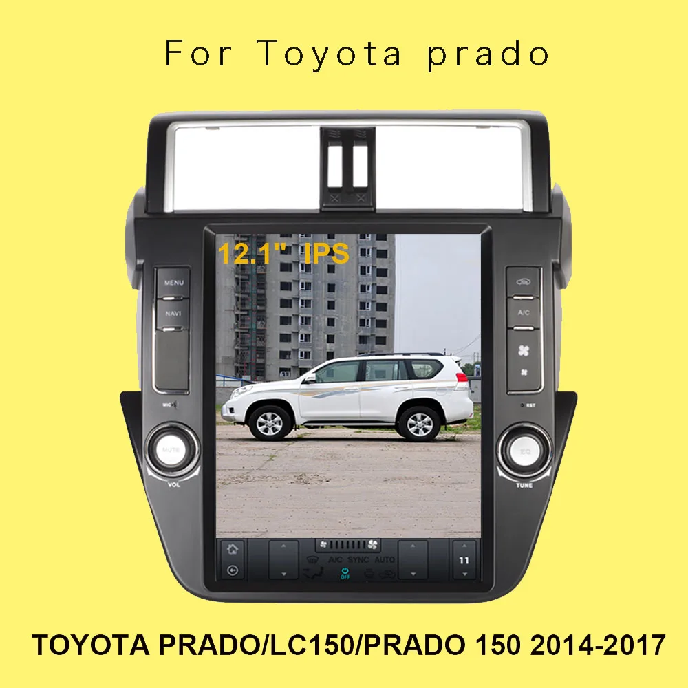 Для TOYOTA PRADO/LC150/150 12 1 "Автомобильный GPS навигатор Tesla стиль Android Радио стерео
