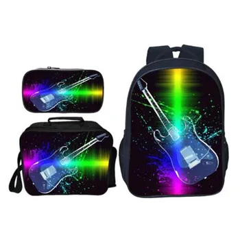 Cool Stars Children Backpacks for Boys Schoolbag Student Suit Bookbag 2020 Style 3pcs/set Printing Guitar Kids Baby School Bags
Cool Stars Children Backpacks for Boys Schoolbag Student Suit Bookbag 2020 Style 3pcs/set Printing Guitar Kids Baby School Bags