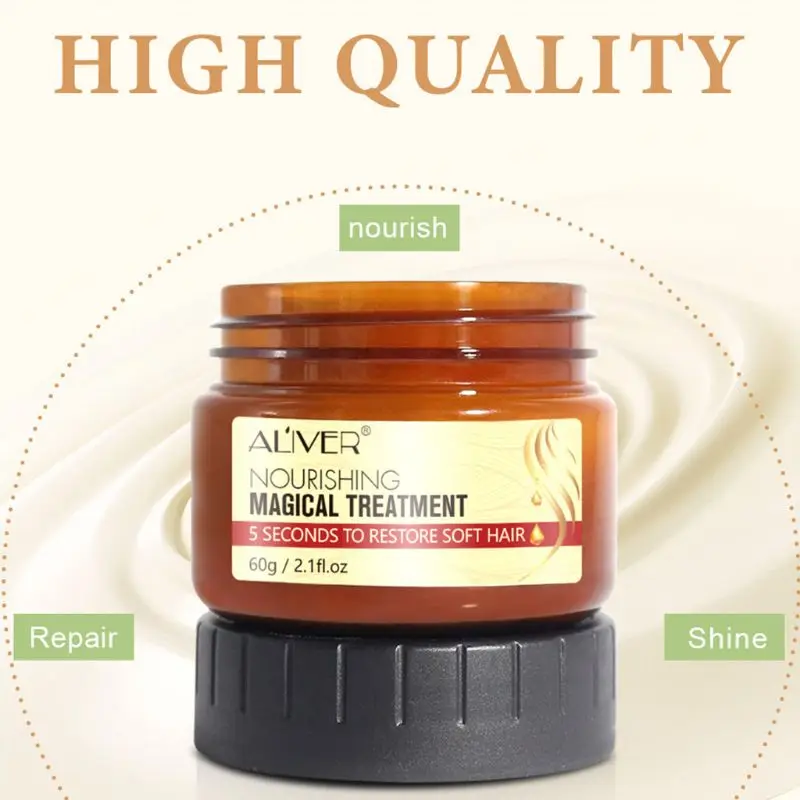 60ml Magical Hair Treatment Mask 5 Seconds Repairs Damage Restore Soft Hairs for All Types Keratin Scalp
60ml Magical Hair Treatment Mask 5 Seconds Repairs Damage Restore Soft Hairs for All Types Keratin Scalp