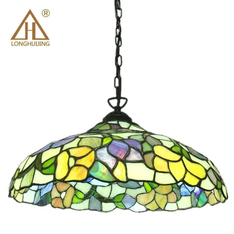Stained Glass Suspended Luminaire Tiffany Baroque Pendant Lights For Home Parlor Dining Room Chain Pendant Lamps E27 90-260v 
Stained Glass Suspended Luminaire Tiffany Baroque Pendant Lights For Home Parlor Dining Room Chain Pendant Lamps E27 90-260v