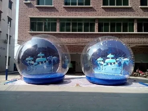 

Outdoor Inflatable Snow Globe For Christmas Clear Bubble Dome Photo Booth Advertising Snow Globe Human Size Free Blower Cheap