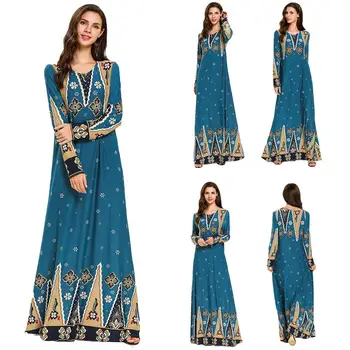 Muslim Printed Women Long Sleeve Maxi Dress Dubai Kaftan Cocktail Party Robe Vintage Ethnic Abaya Autumn Arab Jilbab Islamic New
Muslim Printed Women Long Sleeve Maxi Dress Dubai Kaftan Cocktail Party Robe Vintage Ethnic Abaya Autumn Arab Jilbab Islamic New