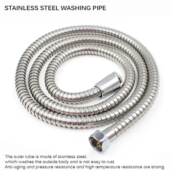 General Flexible Soft Water Pipe 2m Or 3m Rainfall Common Shower Hose Chrome Plating Shower Pipe Bathroom Accessories 
General Flexible Soft Water Pipe 2m Or 3m Rainfall Common Shower Hose Chrome Plating Shower Pipe Bathroom Accessories