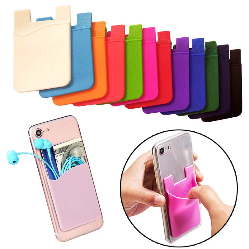 Hot Silicone Credit Card Pocket For Cell Phone Simple Adhesive Pure Color Pouch Money New Card Cover Holder Case
Hot Silicone Credit Card Pocket For Cell Phone Simple Adhesive Pure Color Pouch Money New Card Cover Holder Case