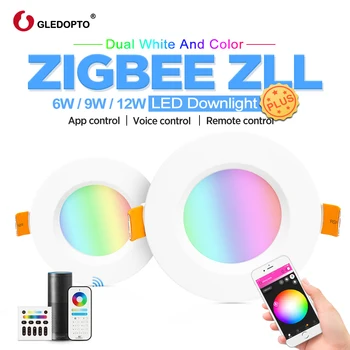 GLEDOPTO zigbee smart downlight plus RGB+CCT 6W/9W/12W light work with zigbee hub, echo Voice control wall switch remote LED
GLEDOPTO zigbee smart downlight plus RGB+CCT 6W/9W/12W light work with zigbee hub, echo Voice control wall switch remote LED