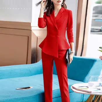 2019 Pant Suit Office Clothes 4Xl Plus Size 2 Piece Set Office Lady Solid Notched 2 Piece Outfits Asymmetrical Women's Set
2019 Pant Suit Office Clothes 4Xl Plus Size 2 Piece Set Office Lady Solid Notched 2 Piece Outfits Asymmetrical Women's Set
