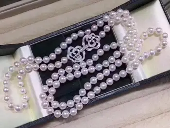 D114 Pearls7-8mm 90cm Fine Jewelry Natural Fresh Water Pearls for Women Fine Pearls Necklaces 
D114 Pearls7-8mm 90cm Fine Jewelry Natural Fresh Water Pearls for Women Fine Pearls Necklaces