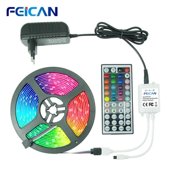 LED Strip Light 5050 5M Waterproof LED RGB Strip 24/44 Key Controller 12V Adapter LED Tape for Grid Ceiling Bedroom TV Backlight
LED Strip Light 5050 5M Waterproof LED RGB Strip 24/44 Key Controller 12V Adapter LED Tape for Grid Ceiling Bedroom TV Backlight