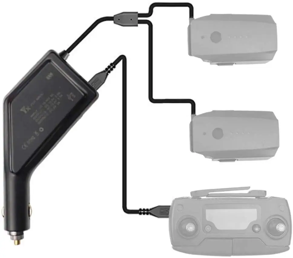 3 in 1 Car Charger for DJI Mavic Pro & Platinum & Alpine White Battery and Remote Controller,Triple Output (USB + 2 x Battery)
3 in 1 Car Charger for DJI Mavic Pro & Platinum & Alpine White Battery and Remote Controller,Triple Output (USB + 2 x Battery)