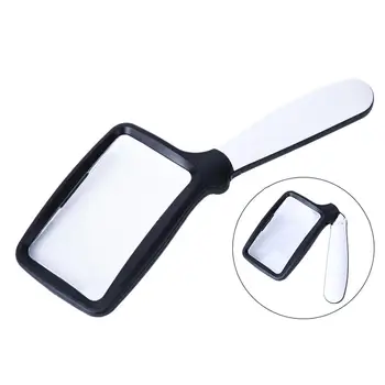 Handheld Magnifying Glass With Light Folding Handle 2X Rectangular Handheld Reading Magnifying Glass For Seniors 
Handheld Magnifying Glass With Light Folding Handle 2X Rectangular Handheld Reading Magnifying Glass For Seniors