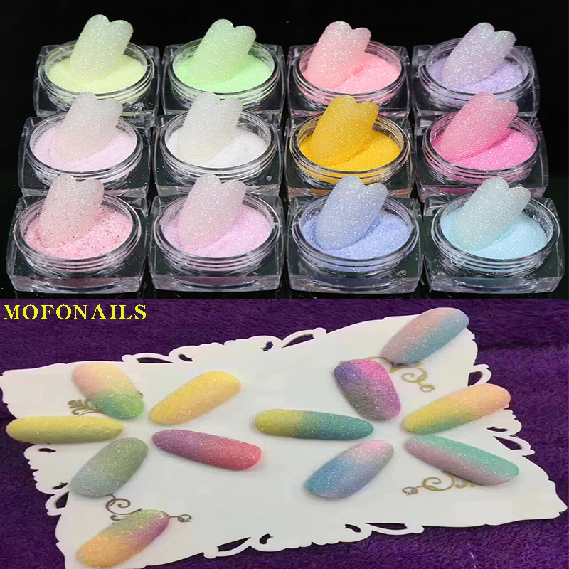 12 коробок/набор голографический блестящий для ногтей Powder. Многоцветный Звездный