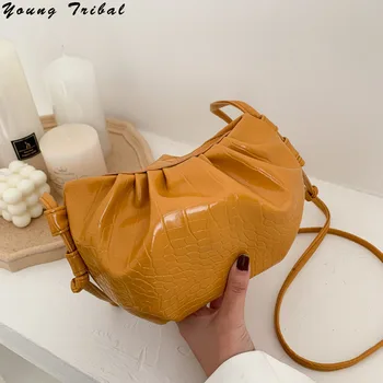 Small Crossbody Bags for Women Pu Leather Alligator Cloud Shoulder Bag Dumplings Fashion Ladies Hobos Cluth Handbags for Girls
Small Crossbody Bags for Women Pu Leather Alligator Cloud Shoulder Bag Dumplings Fashion Ladies Hobos Cluth Handbags for Girls