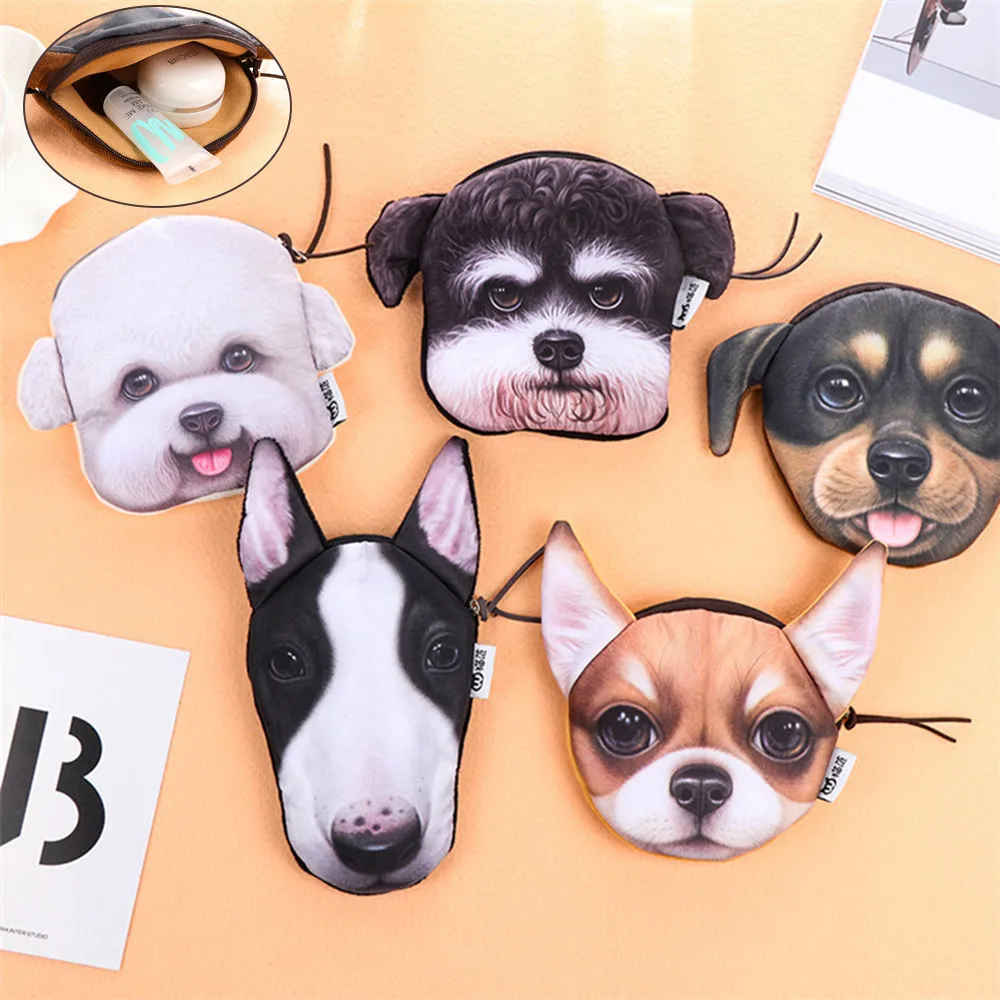 Funny Cat Dog Head Zero Purse 3D Printing Coin Bag Creative Animal Pattern Wallet New Storage Bag Case for Earphone Cable Drop
Funny Cat Dog Head Zero Purse 3D Printing Coin Bag Creative Animal Pattern Wallet New Storage Bag Case for Earphone Cable Drop