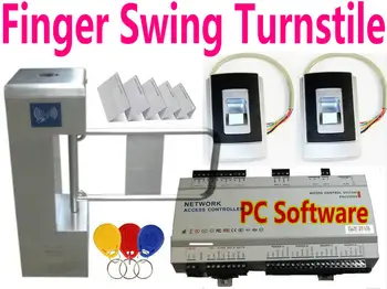Fingerprint Open Gate Metal Case Swing gate Access Enter+Exit Turnstie,IP Access Controller+Turnstile gate,Pedestrian passageway
Fingerprint Open Gate Metal Case Swing gate Access Enter+Exit Turnstie,IP Access Controller+Turnstile gate,Pedestrian passageway