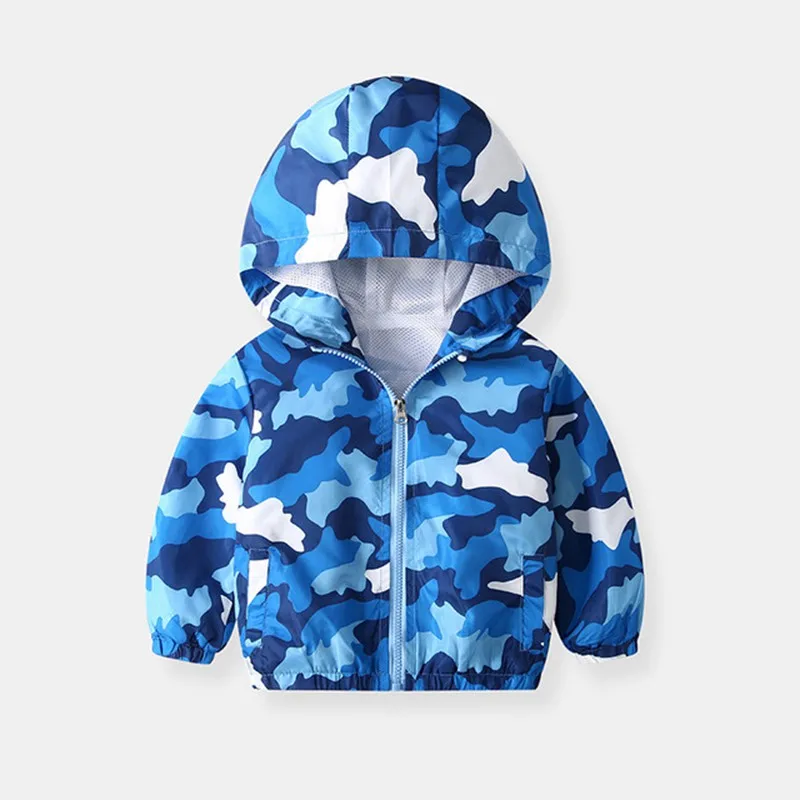 COOTELILI Dinosaur Printing Boys Windbreaker Children Clothes Hooded Autumn Kids Jacket For Boys Coat Children Clothes (12)