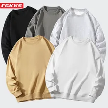 FGKKS Pullover Hoodies Men's Sweatshirt Long Sleeve Sweatshirt Men's Round Neck Sweatshirt Fashion Streetwear Male
FGKKS Pullover Hoodies Men's Sweatshirt Long Sleeve Sweatshirt Men's Round Neck Sweatshirt Fashion Streetwear Male