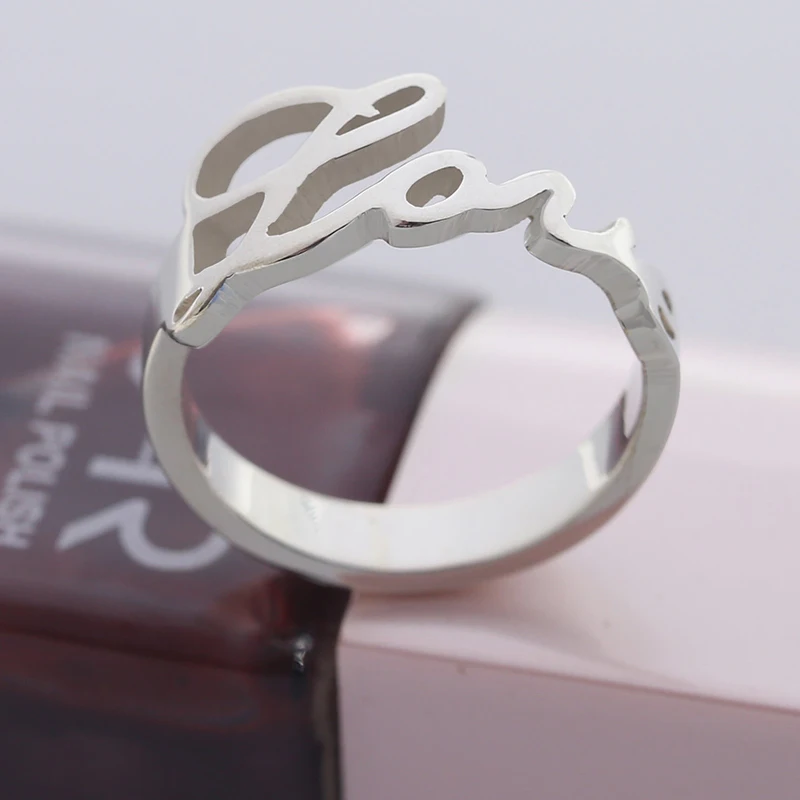 Костюм Name кольцо для Для женщин 925 стерлингового серебра на заказ Начальная буква