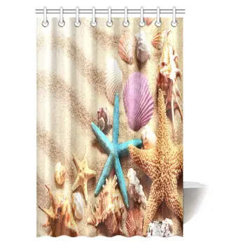 Beach Theme Seashell Starfish Sand Polyester Fabric Shower Curtain Bathroom Sets with Hooks,
Beach Theme Seashell Starfish Sand Polyester Fabric Shower Curtain Bathroom Sets with Hooks,