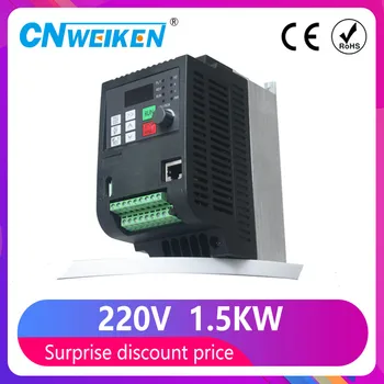 

WK CNC VFD 220V 1.5kw 2.2kw 4.0kw 5.5kw 7.5kw Variable Frequency Drive Motor Inverter Converter for Spindle Motor Speed Control