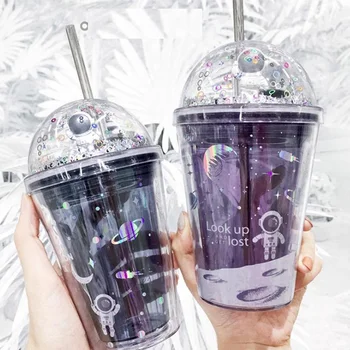 Unisex Double Layer Straw Cup, Creative Space Wandering Theme Heat Insulated Plastic Water Cup for Household Office School
Unisex Double Layer Straw Cup, Creative Space Wandering Theme Heat Insulated Plastic Water Cup for Household Office School