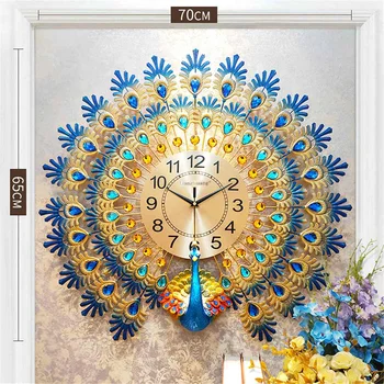 3D Gold Diamond Peacock Wall Clock Metal Watch Silent Digital Clock for Home Living Room Wall Decoration Clocks Ornaments Gift
3D Gold Diamond Peacock Wall Clock Metal Watch Silent Digital Clock for Home Living Room Wall Decoration Clocks Ornaments Gift